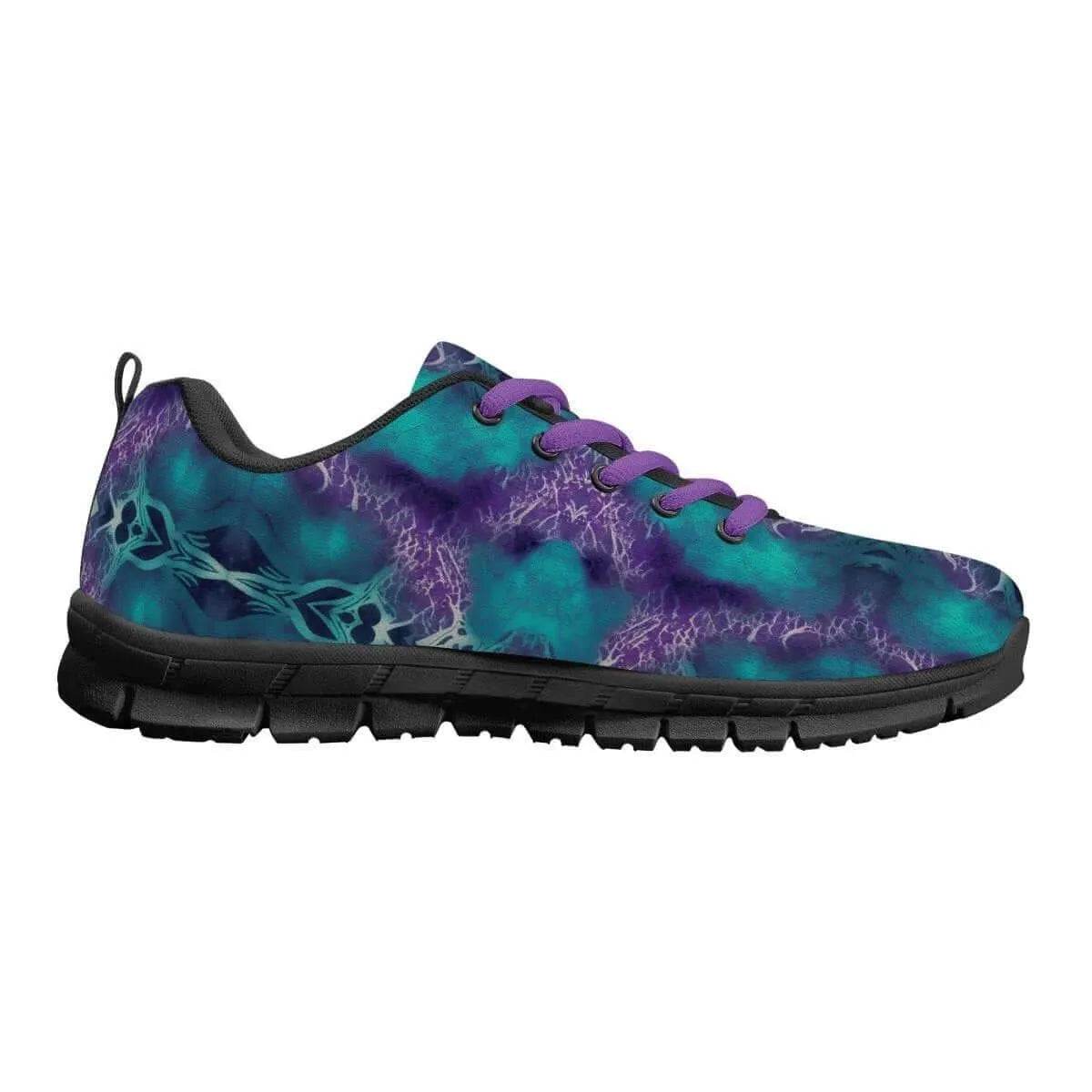 Men’s Teal and Purple Running Shoes - Stylish Fit - Iron Phoenix GHG