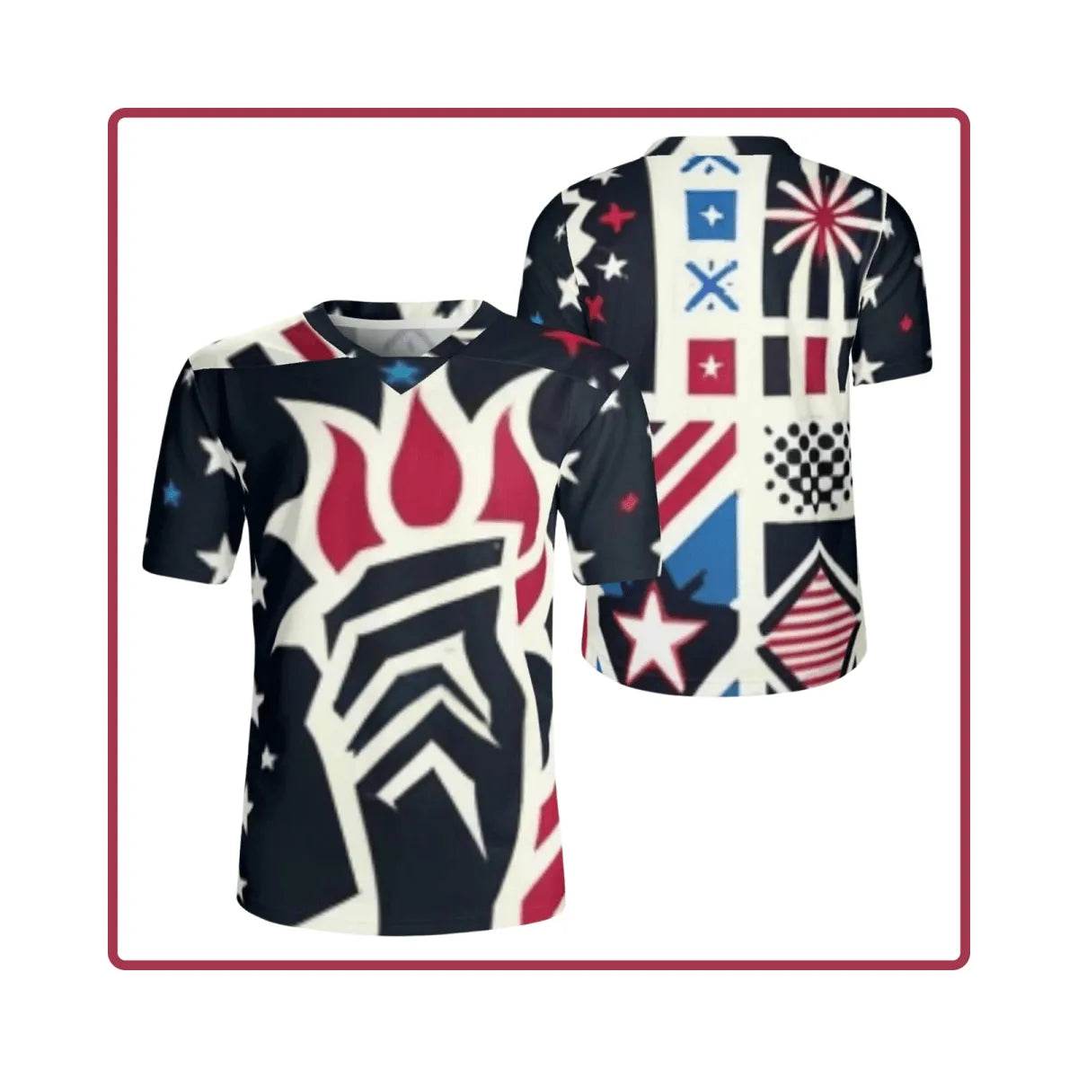Mens USA Patriotic Jersey - Bold Sportswear for Gamers - Iron Phoenix GHG