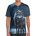 Wolf Graphic Baseball Jersey | Moonlight Spirit Animal Shirt - Image 4