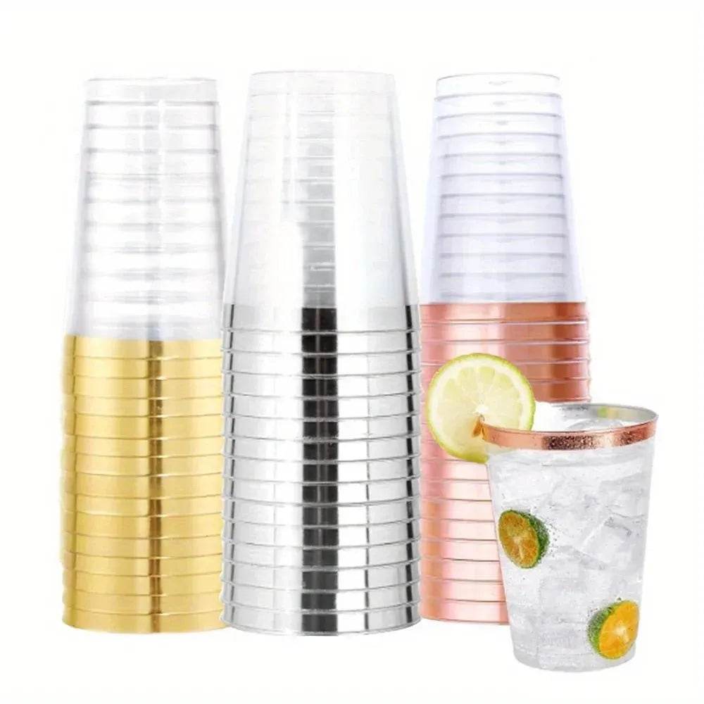 Metallic Disposable Cups Set - Gamer Wedding Party Gear - Iron Phoenix GHG