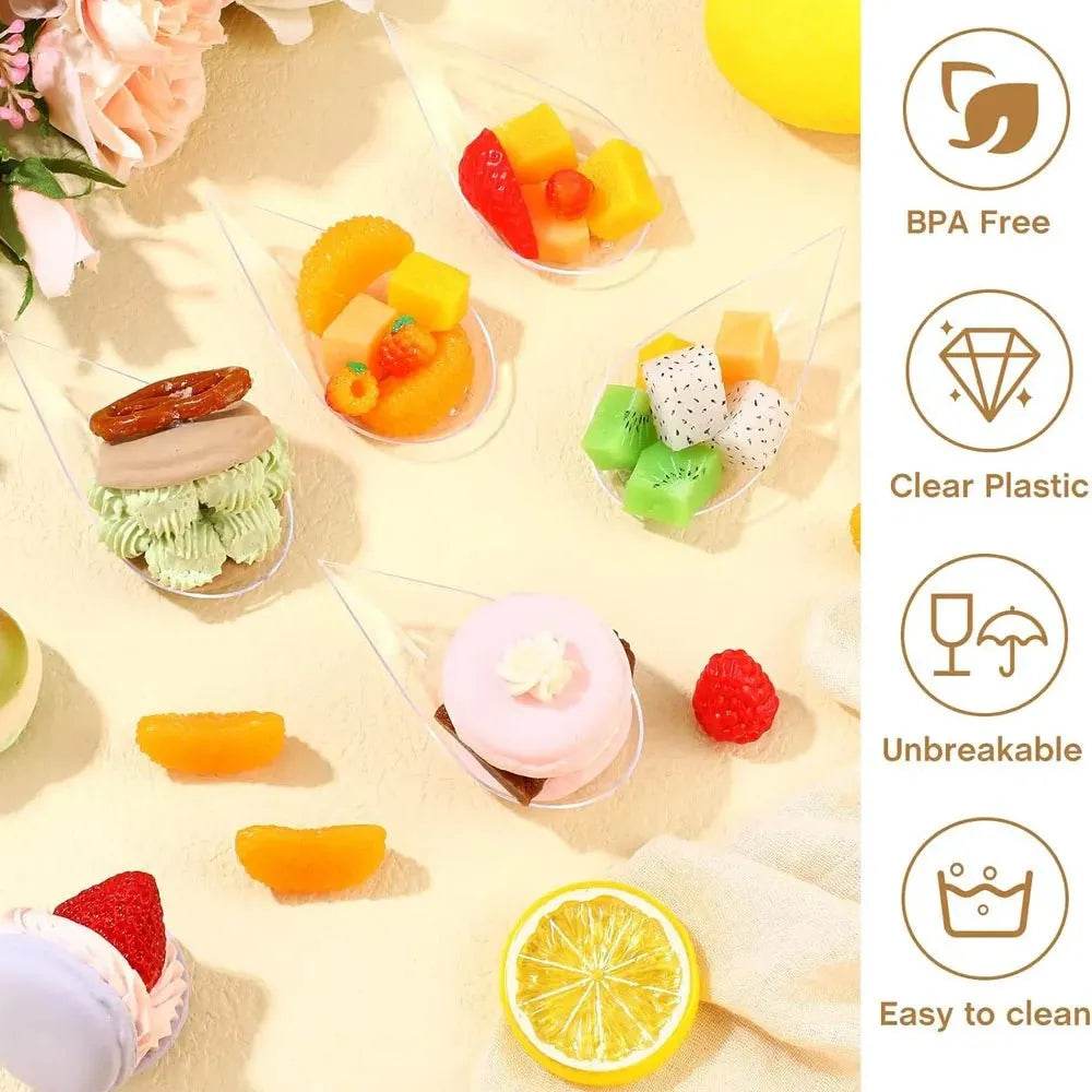 Mini Appetizer Plates and Tasting Spoons Set - Eco Gamer Party Gear - Iron Phoenix GHG