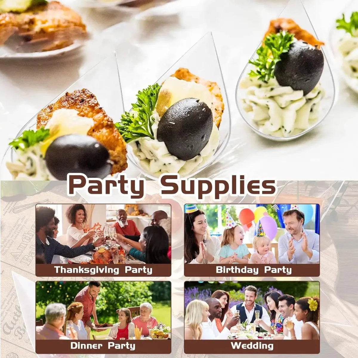 Mini Appetizer Plates and Tasting Spoons Set - Eco Gamer Party Gear - Iron Phoenix GHG