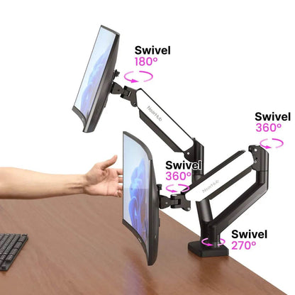 Dual Arm Monitor Stand 32in Eco Mount - Iron Phoenix GHG