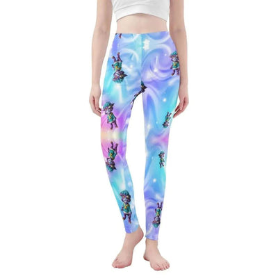 Little Monster Print Leggings | Cute Iron Phoenix Yoga Tights - Iron Phoenix GHG