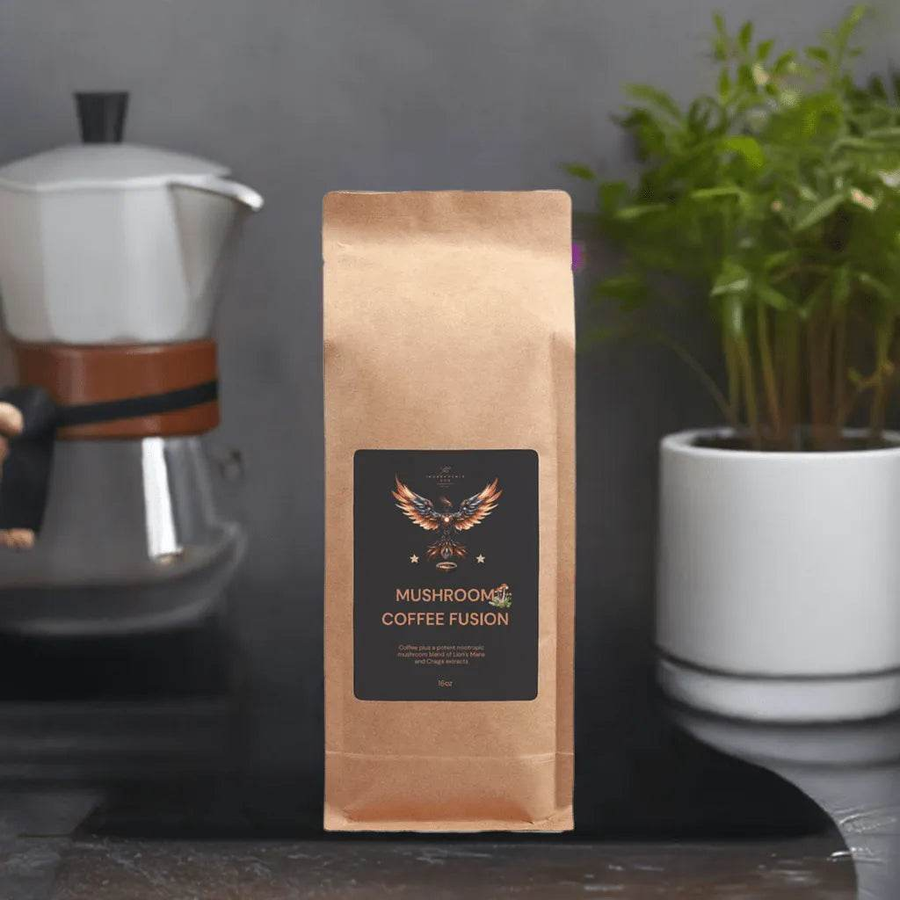 Mushroom Coffee - Chaga & Lion's Mane Blend, Enhanced Focus | Energy - Iron Phoenix GHG