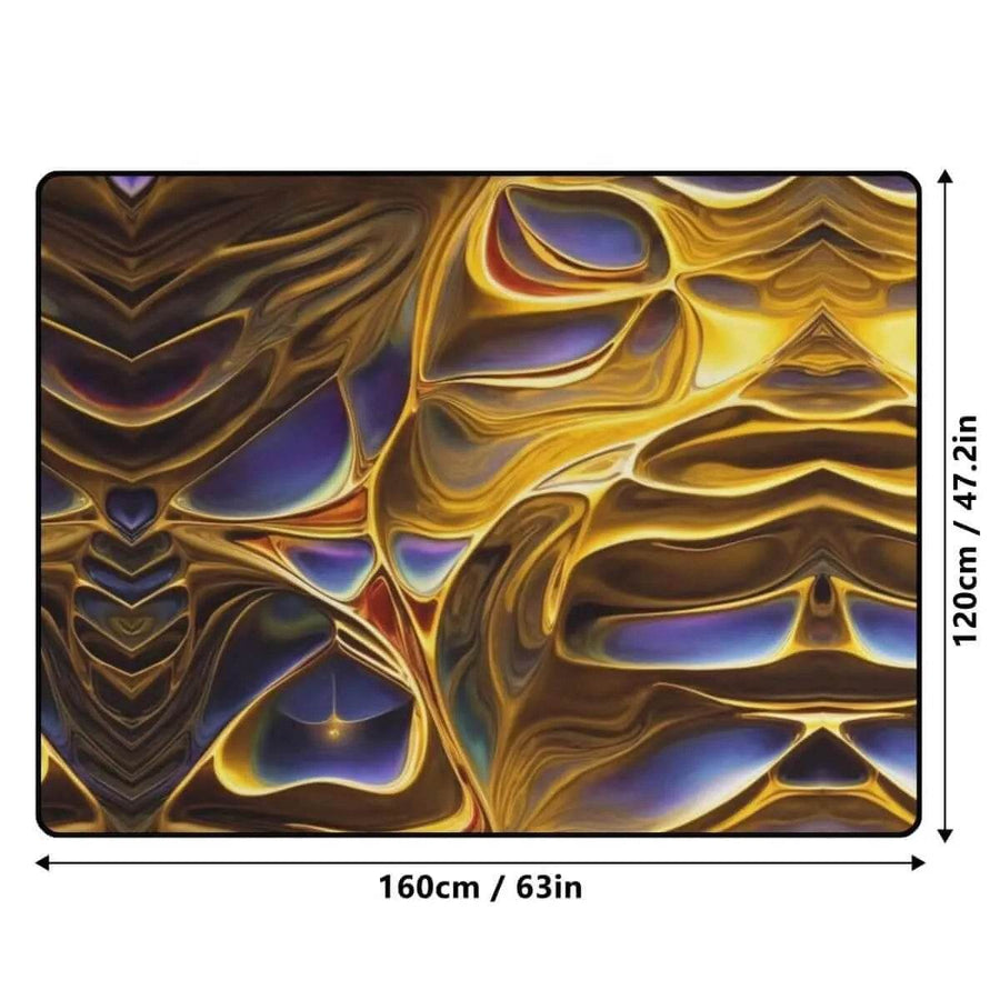 Mystic Aura Area Rug | Gold Fantasy Gaming and Yoga Mat - Iron Phoenix GHG