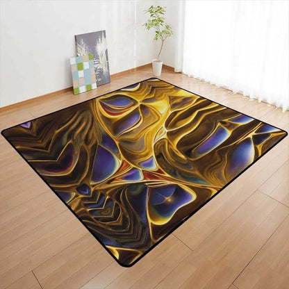 Mystic Aura Crystal Velvet Rug - Cozy Gaming Bliss - Iron Phoenix GHG