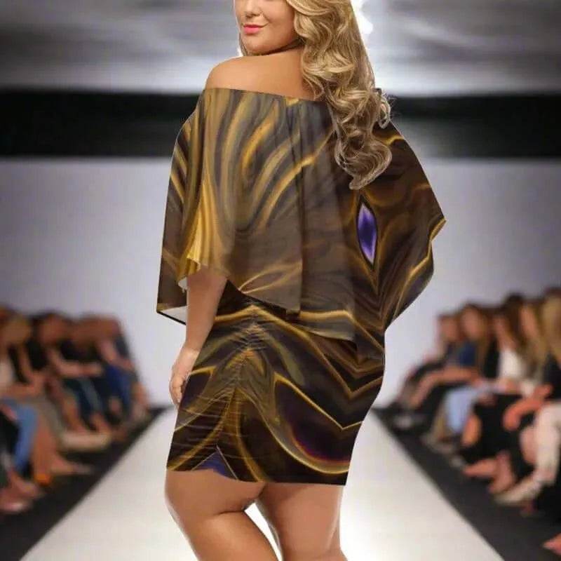"Mystic Gem" Off-the-Shoulder Dress| Iron Phoenix GHG - Iron Phoenix GHG