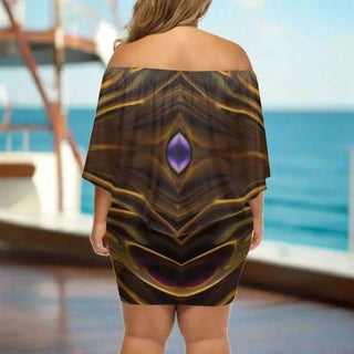 "Mystic Gem" Off-the-Shoulder Dress| Iron Phoenix GHG - Iron Phoenix GHG