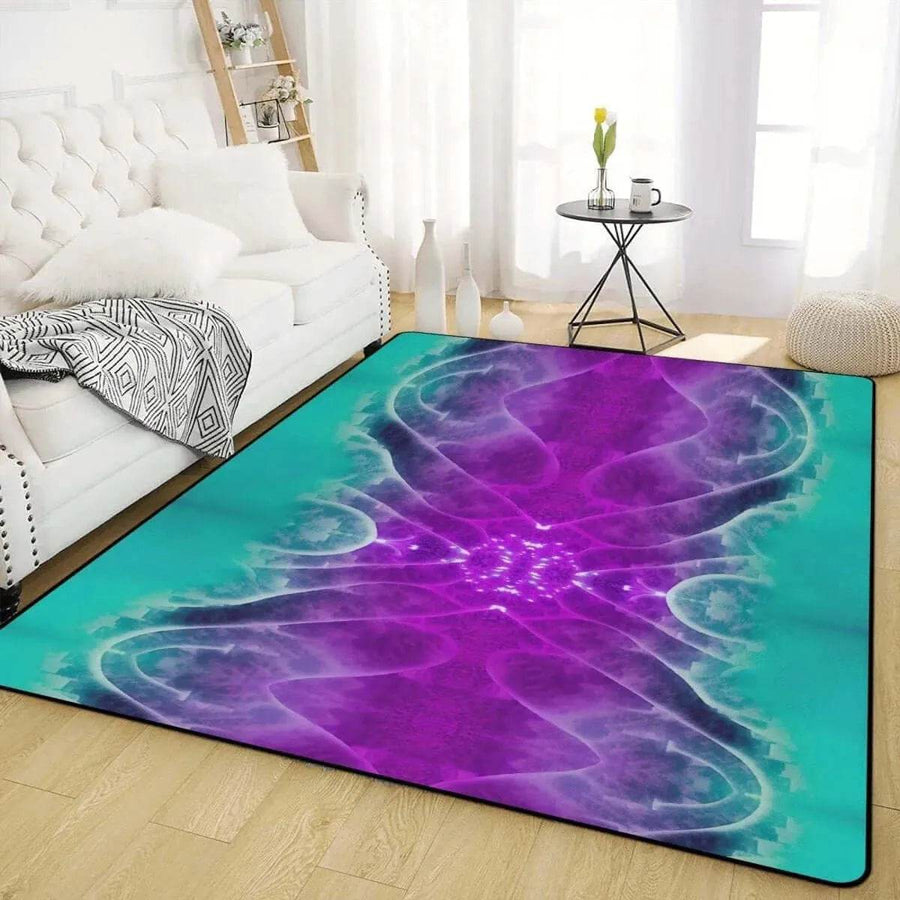 Galactic Radiance Nebula Gaming Rug | Cosmic Comfort - Iron Phoenix GHG