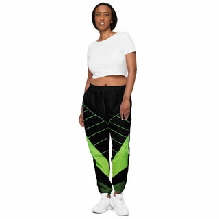 Neon Green and Black Track Pants - Eco Gamer Comfort - Iron Phoenix GHG