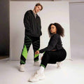 Neon Green and Black Track Pants - Eco Gamer Comfort - Image 1