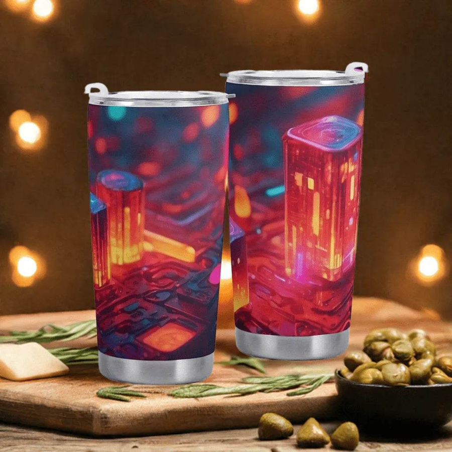 "Neon City" Gamer Tumbler (20oz) | Iron Phoenix GHG - Iron Phoenix GHG