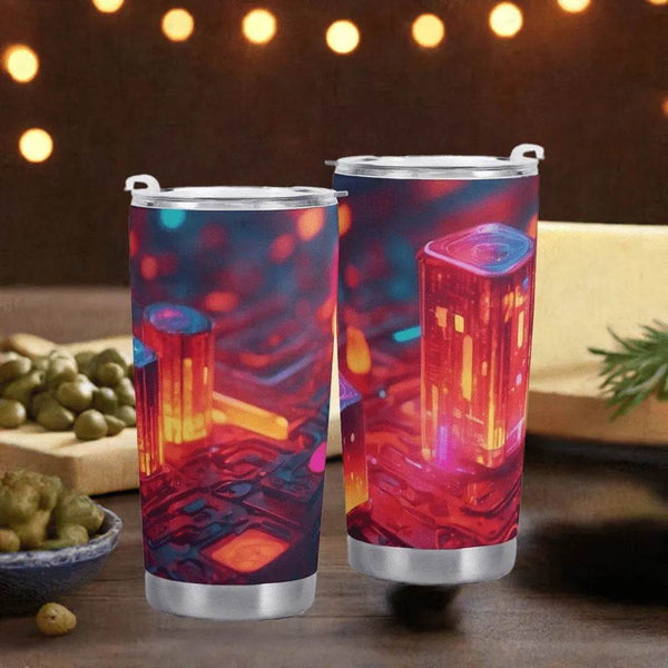 Neon Nights Tumbler - Gamer Travel Mug - Iron Phoenix GHG
