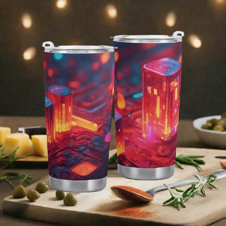 "Neon City" Gamer Tumbler (20oz) | Iron Phoenix GHG - Iron Phoenix GHG