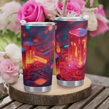 Neon Nights Tumbler - Gaming, Sports & Calm Comfort - Iron Phoenix GHG