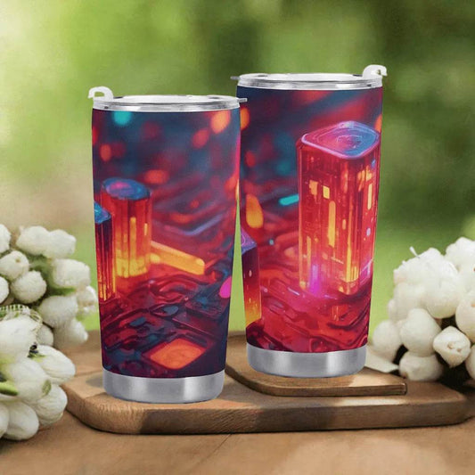 Neon Nights Tumbler - Gaming, Sports & Calm Comfort - Iron Phoenix GHG