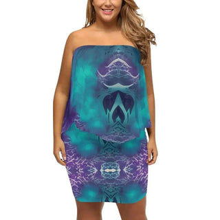 "Hidden Skull" Abstract Wrap Dress | Iron Phoenix GHG - Iron Phoenix GHG