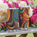 "Flowing Art" Nouveau Style Tumbler | Iron Phoenix GHG - Image 6