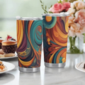 "Flowing Art" Nouveau Style Tumbler | Iron Phoenix GHG - Image 4