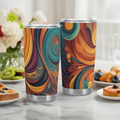 "Flowing Art" Nouveau Style Tumbler | Iron Phoenix GHG - Image 3