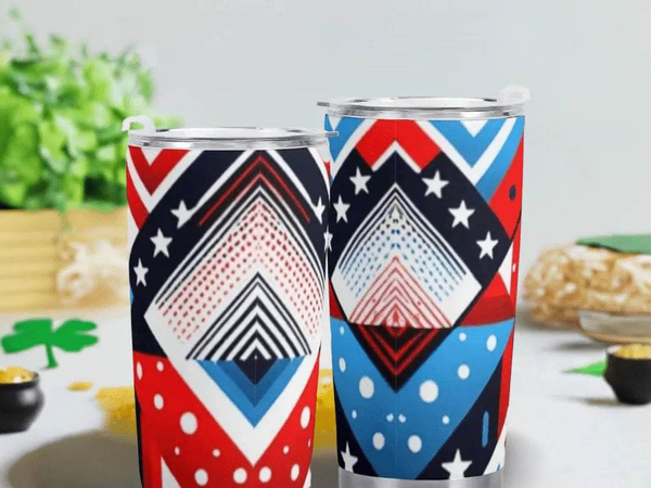 "Geo-Modern" Abstract Travel Mug | Iron Phoenix GHG - Iron Phoenix GHG