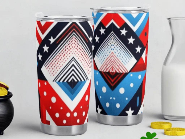 "Geo-Modern" Abstract Travel Mug | Iron Phoenix GHG - Iron Phoenix GHG