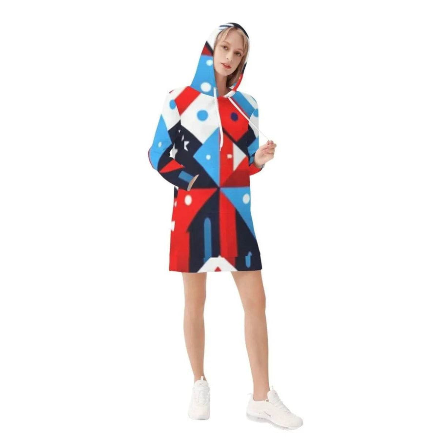 Women's Patriotic Hoodie Dress | Iron Phoenix GHG - Iron Phoenix GHG