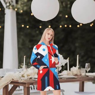 Women's Patriotic Hoodie Dress | Iron Phoenix GHG - Iron Phoenix GHG