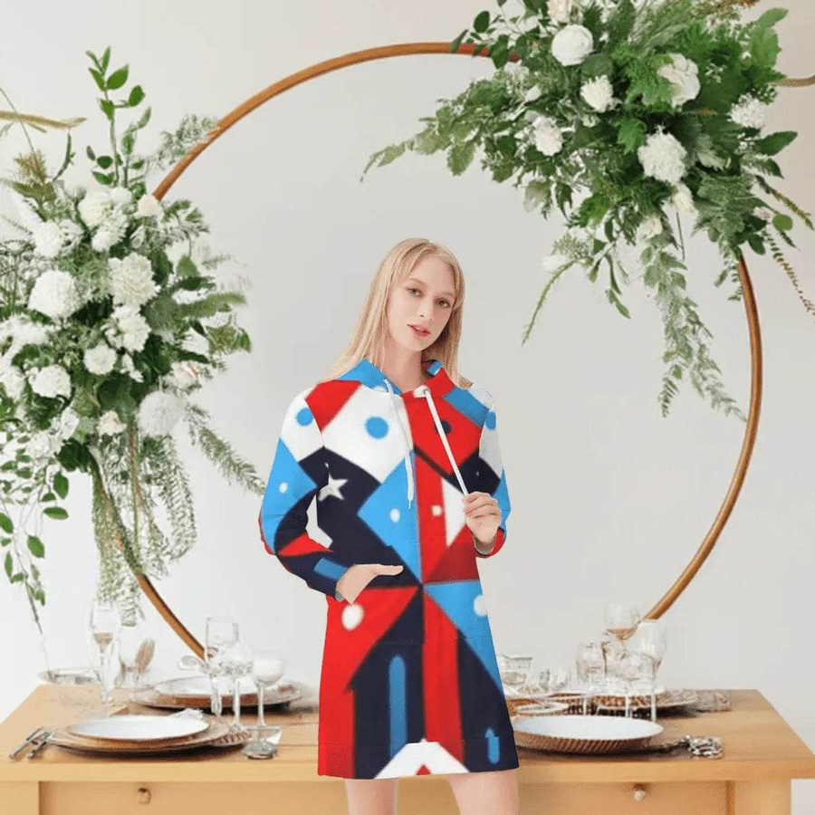 Women's Patriotic Hoodie Dress | Iron Phoenix GHG - Iron Phoenix GHG
