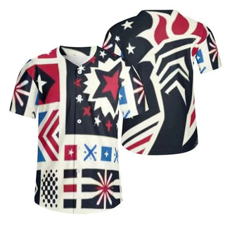 Men's Patriotic Baseball Jersey | Iron Phoenix GHG - Iron Phoenix GHG