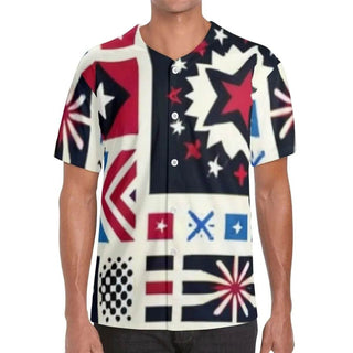 Men's Patriotic Baseball Jersey | Iron Phoenix GHG - Iron Phoenix GHG