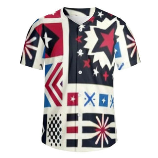 Men's Patriotic Baseball Jersey | Iron Phoenix GHG - Iron Phoenix GHG