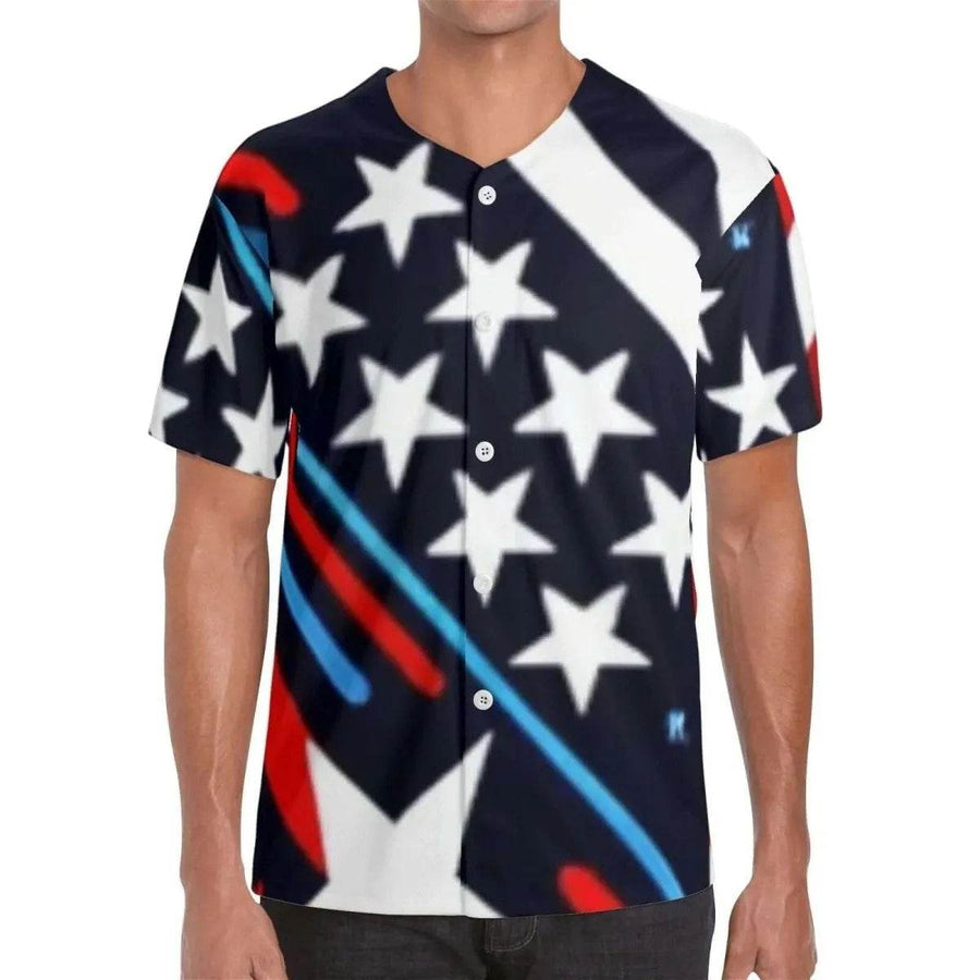 Men's Patriotic Baseball Jersey | Iron Phoenix GHG - Iron Phoenix GHG