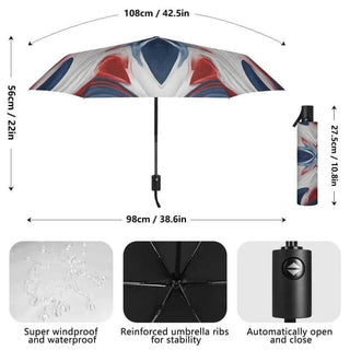 "Patriotic Swirl" Automatic Umbrella | Iron Phoenix GHG - Iron Phoenix GHG