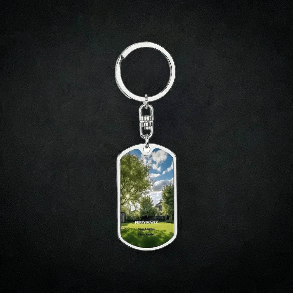 Personalized Dog Tag Keychain for Puppy Lovers - Unique Gift for Gamer Pet Enthusiasts - Iron Phoenix GHG