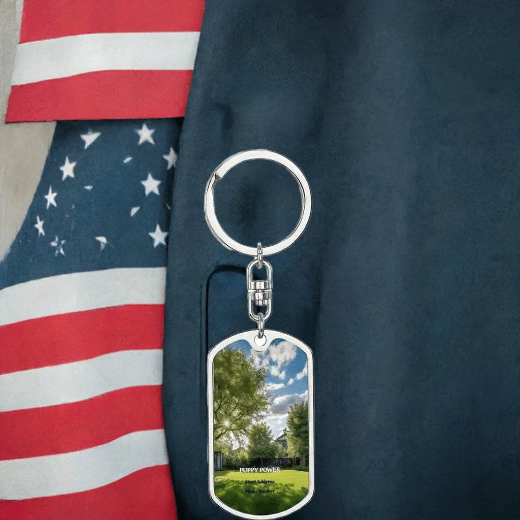 Personalized Dog Tag Keychain for Puppy Lovers - Unique Gift for Gamer Pet Enthusiasts - Iron Phoenix GHG