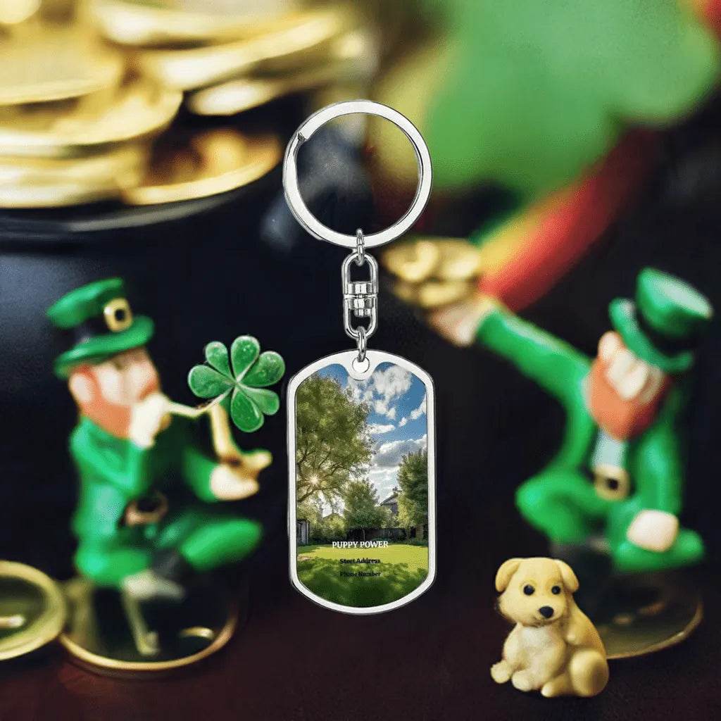 Personalized Dog Tag Keychain for Puppy Lovers - Unique Gift for Gamer Pet Enthusiasts - Iron Phoenix GHG