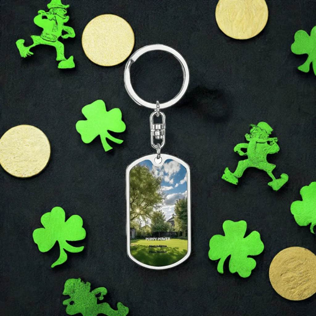 Personalized Dog Tag Keychain for Puppy Lovers - Unique Gift for Gamer Pet Enthusiasts - Iron Phoenix GHG