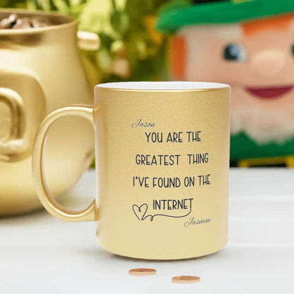 Personalized Metallic Mug - Romantic Wedding or Valentine’s Gift for Gamers - Iron Phoenix GHG
