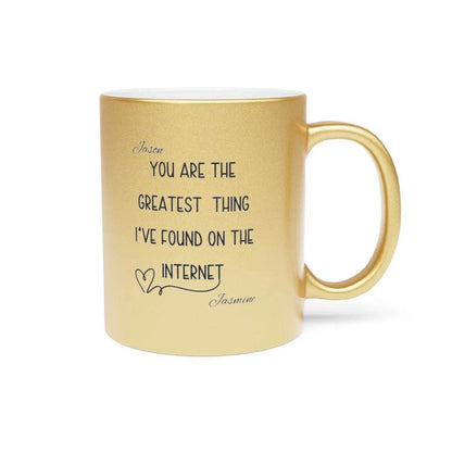 Personalized Metallic Mug - Romantic Wedding or Valentine’s Gift for Gamers - Iron Phoenix GHG
