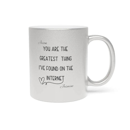 Personalized Metallic Mug - Romantic Wedding or Valentine’s Gift for Gamers - Iron Phoenix GHG
