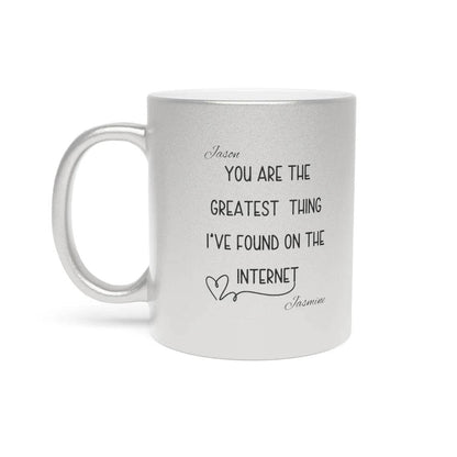 Personalized Metallic Mug - Romantic Wedding or Valentine’s Gift for Gamers - Iron Phoenix GHG
