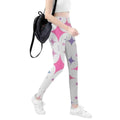 Pink Starburst Print Leggings | Cute Jester Yoga Game Tights - Image 4