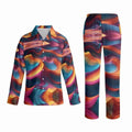 Abstract Wave Pajama Set | Colorful Artistic Loungewear - Image 1