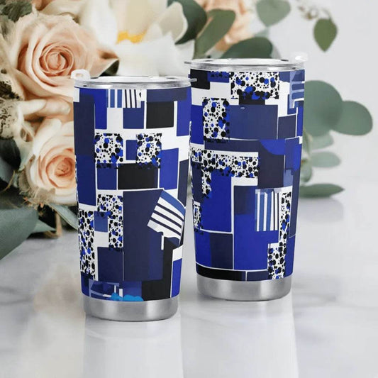 Pixelated Pattern Car Cup - 600ML Gamer Travel Mug - Iron Phoenix GHG