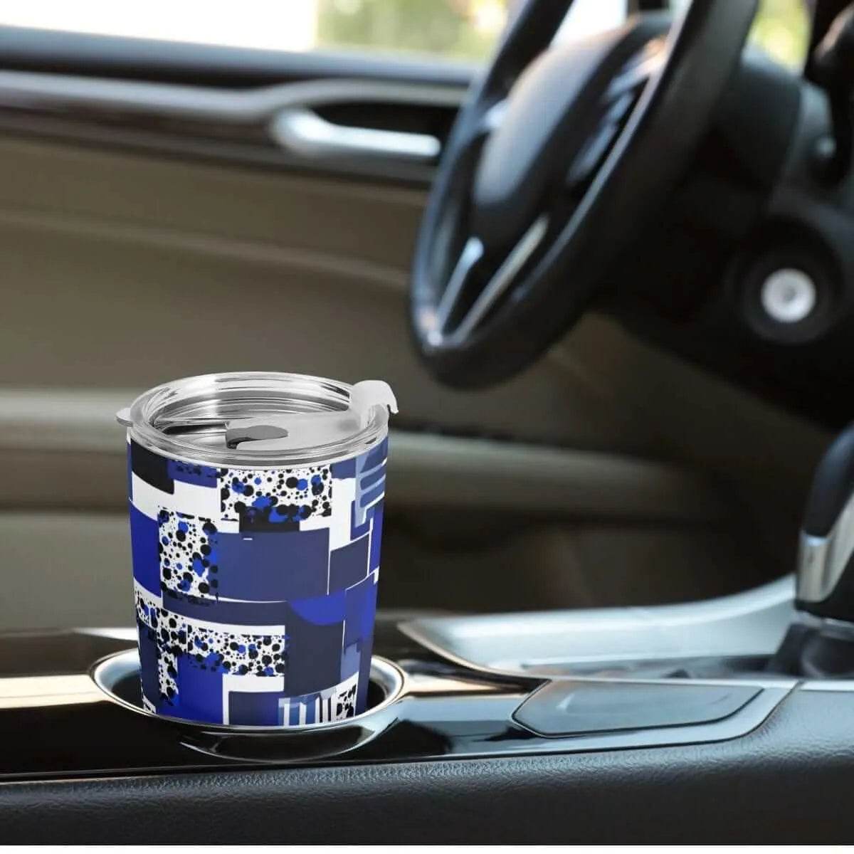 "Blue Matrix" Geometric Travel Mug | Iron Phoenix GHG - Iron Phoenix GHG