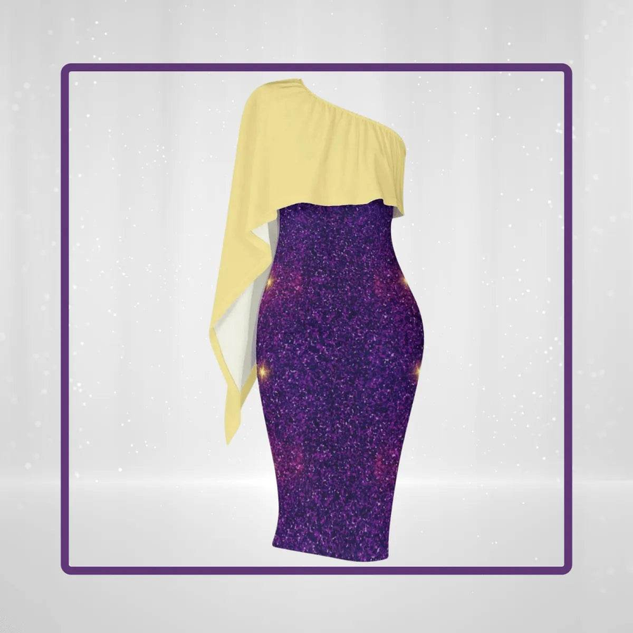 "Cosmic Flare" One-Shoulder Formal Dress - Perfect Gift for Gamers - Iron Phoenix GHG