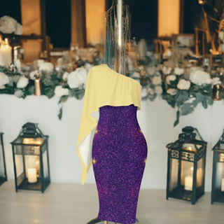 "Cosmic Flare" One-Shoulder Formal Dress - Perfect Gift for Gamers - Iron Phoenix GHG