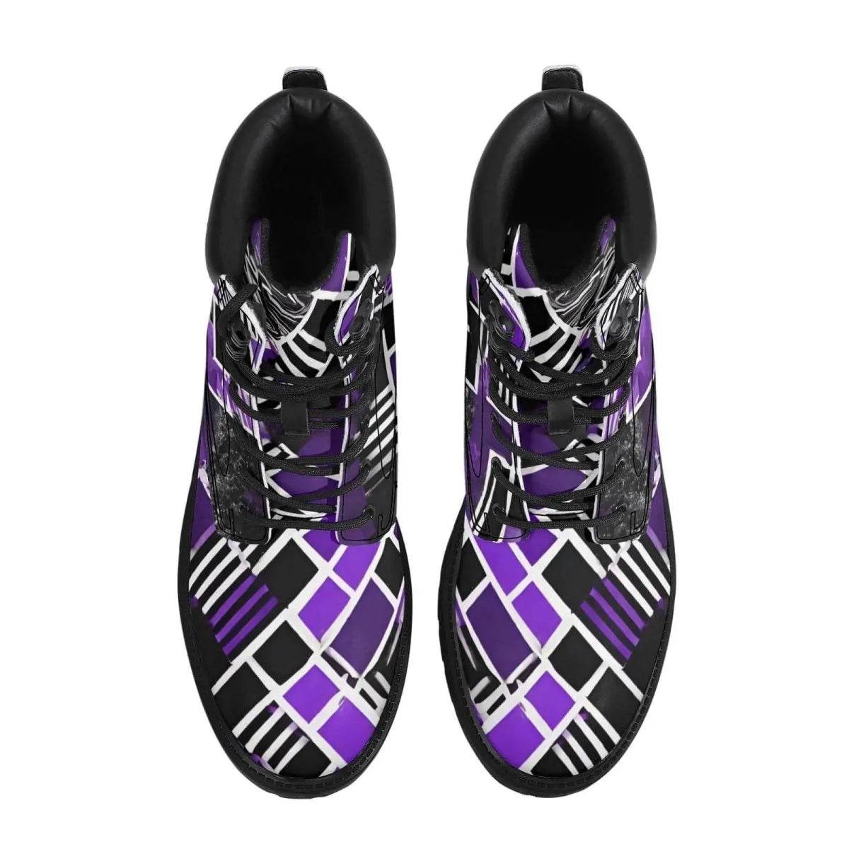 Purple Block Boots - Gaming, Sports & Calm Style - Iron Phoenix GHG